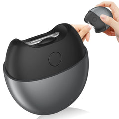 SCAIKTIG vista frontal del cortauñas gris con diseño ergonómico y manejo fácil