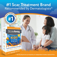 ScarAway aplicando gel en brazo infantil para cicatrices discretas