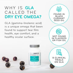 ScienceBased Health HydroEye ingredientes: aceite de semilla de grosellero negro y omega-3 para soporte ocular