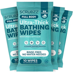 Scrubzz paquete frontal mostrando 40 toallitas para higiene rápida y cómoda
