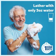 Scrubzz toallita junto a regla para visualizar tamaño y cobertura