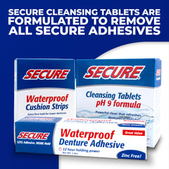 Secure producto sobre encimera de baño ordenada, demuestra higiene y conveniencia