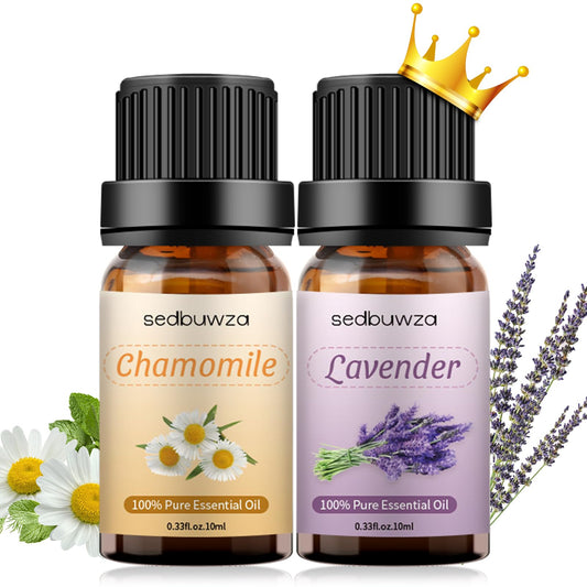 Sedbuwza Lavanda Camomila: frasco ámbar de 10 ml para aromaterapia.