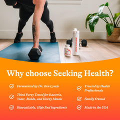 Seeking Health b-minus lista de ingredientes para revisión de alérgenos y pureza