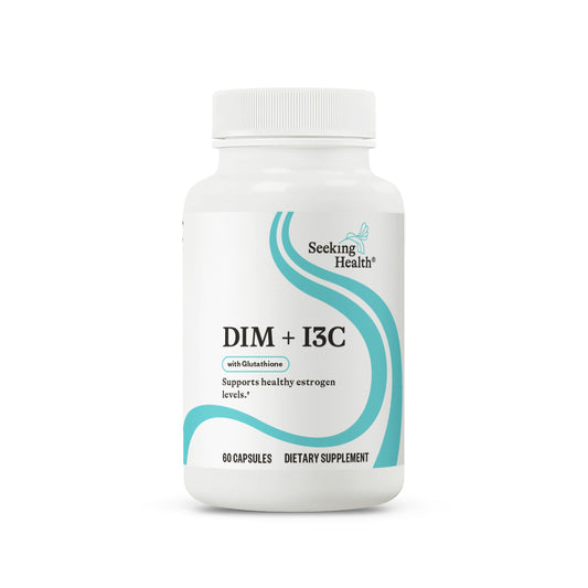 Seeking Health frontal del envase mostrando la marca y dosis clara beneficio de confianza