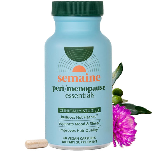 Semaine Peri/Menopausia Essentials: botella de cápsulas para equilibrio hormonal diario.