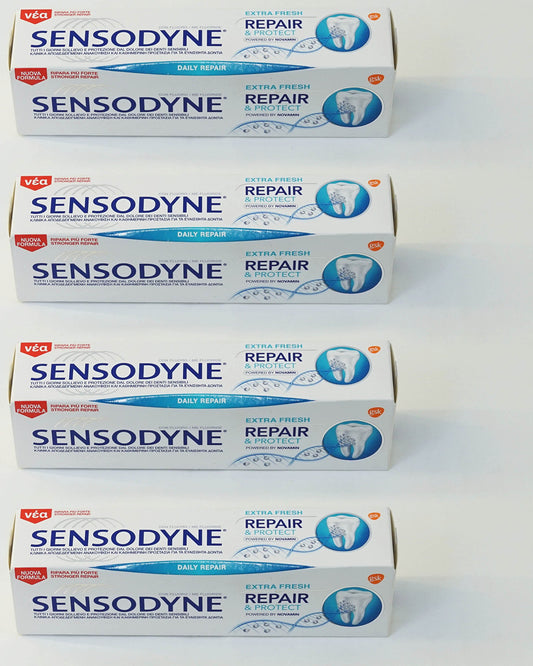 Sensodyne envase frontal Repair & Protect Extra Fresh, protección diaria