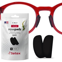 Setex frontal del paquete mostrando 15 pares y beneficio antideslizante