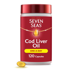 Sevenseas frasco frontal con cápsulas, práctico y fácil de tomar