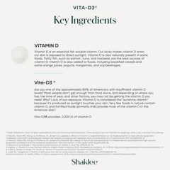Shaklee etiqueta con información nutrimental y dosis por tableta visible