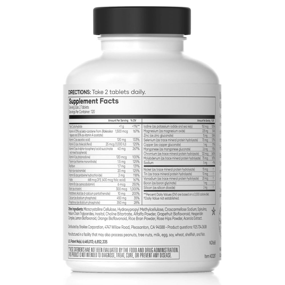 Shaklee Vita-Lea Men detalle de tabletas mostrando textura y recubrimiento