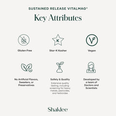 Shaklee VitalMag etiqueta nutricional legible mostrando ingredientes clave y dosificación
