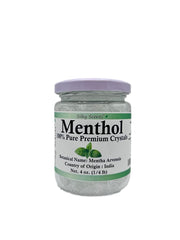 Silky Scents frasco de vidrio con cristales de mentol, conserva aroma y pureza