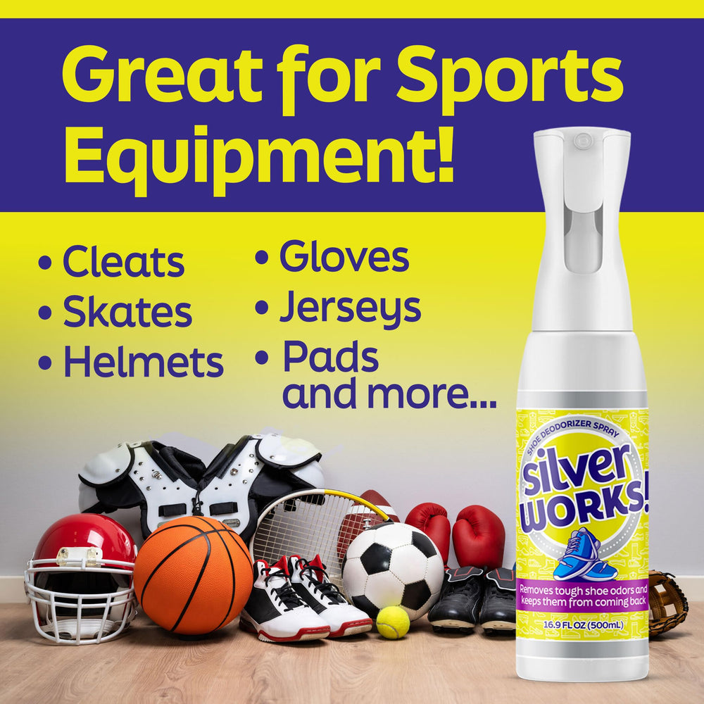 Equipo deportivo (espinilleras) tratado con SilverWorks! para renovación rápida