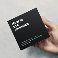 SIMPATCH parche colocado en sensor Libre asegurando el dispositivo