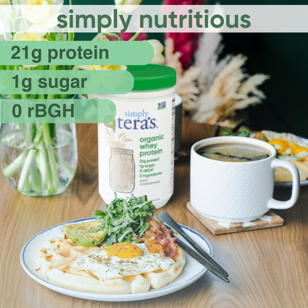 tera's batido preparado con fruta ilustrando uso práctico y aporte proteico
