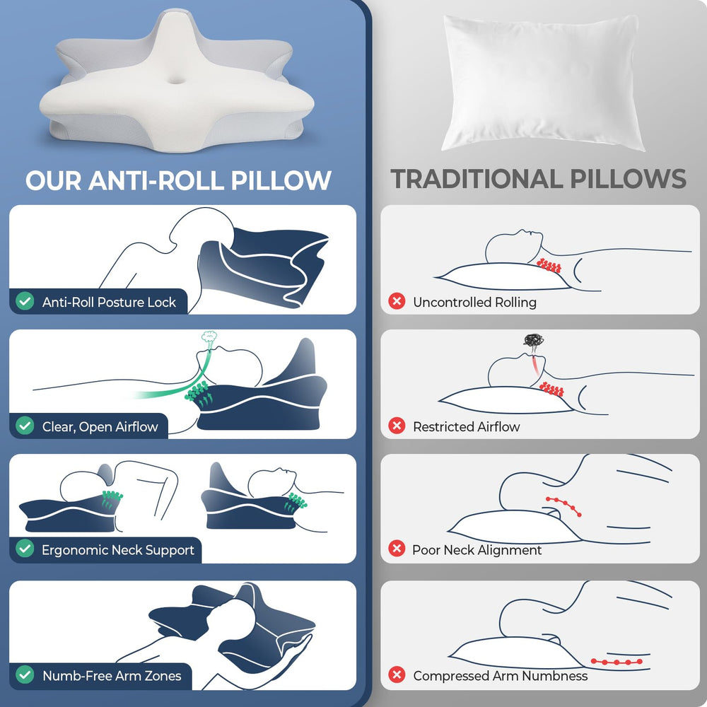 SIRUP almohada junto a una mano para mostrar tamaño y escala