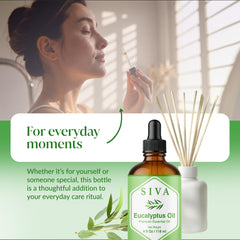 SIVA ORGANICS botella junto a manos para visualizar tamaño y escala