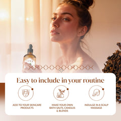 SIVA ORGANICS botella en mano mostrando tamaño real práctico