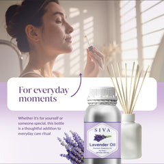 SIVA ORGANICS frasco en mano para mostrar escala y volumen