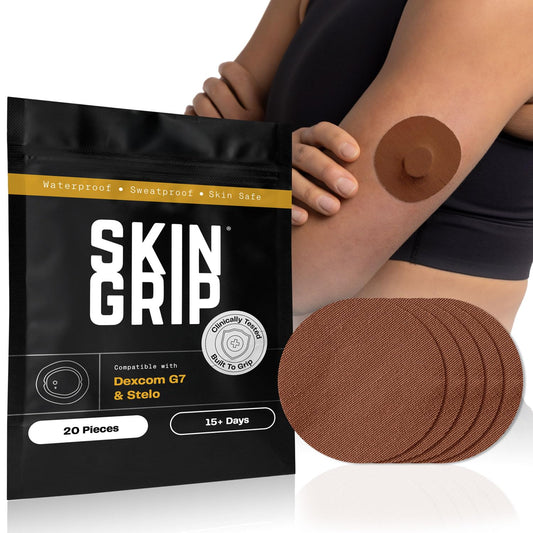 Skin Grip empaquetado frontal mostrando el producto y compatibilidad, confianza visual
