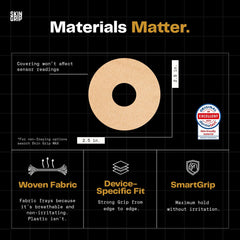 Skin Grip parche en corredor resistente y mantiene el sensor seguro