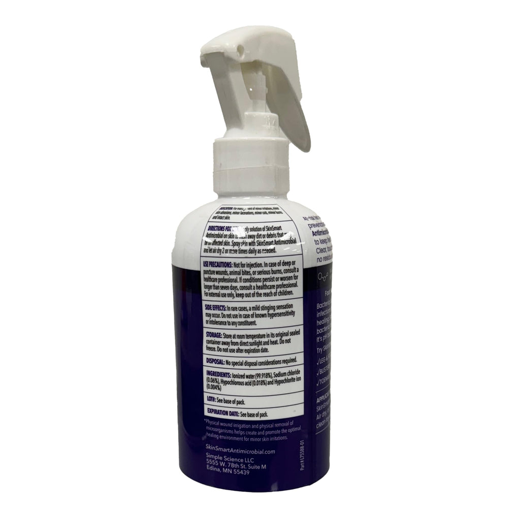 SkinSmart Antimicrobial primer plano de la boca del pulverizador para control