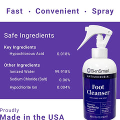 SkinSmart Antimicrobial aplicado en pies tras actividad para frescura inmediata