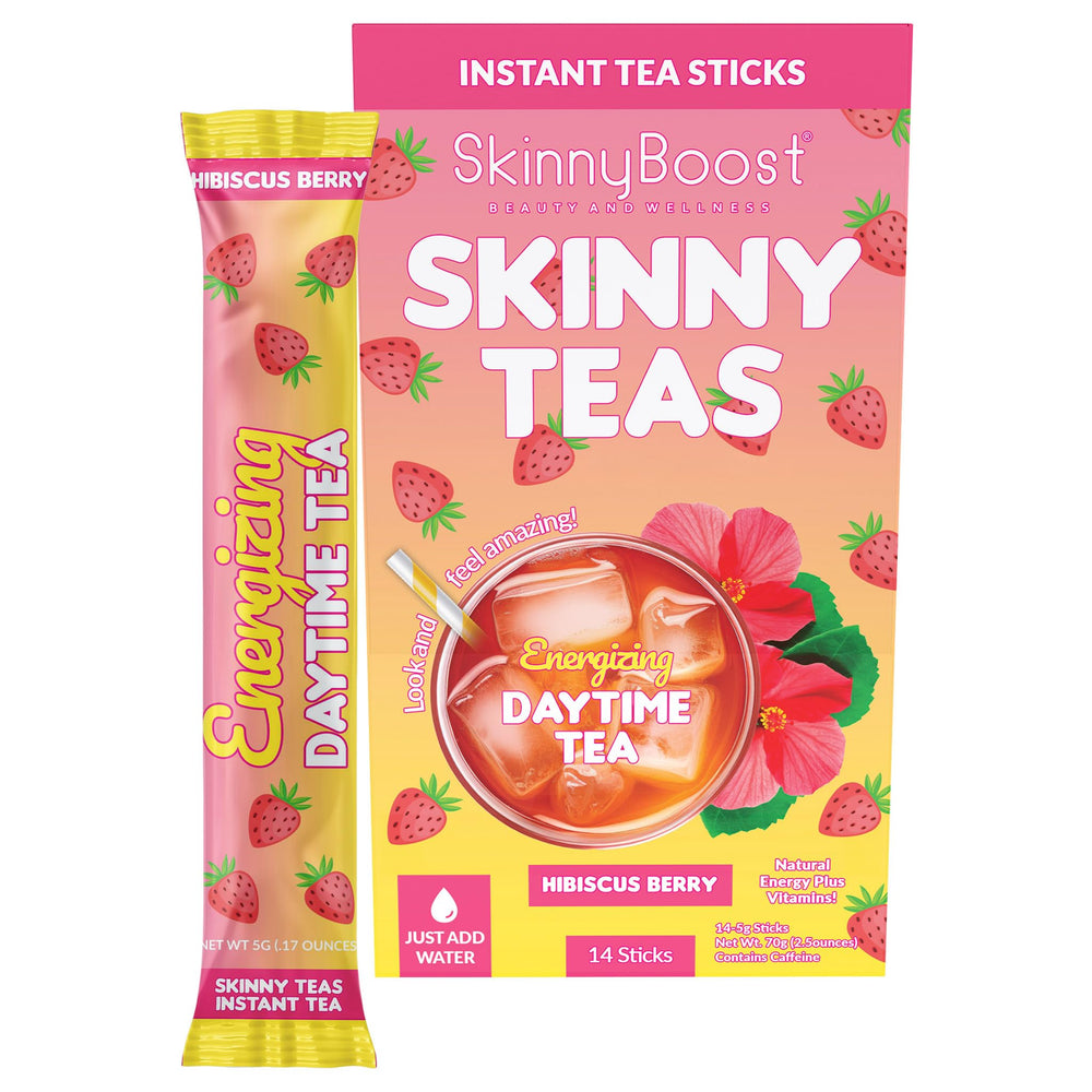 SkinnyBoost frente del empaque mostrando diseño y beneficios visibles