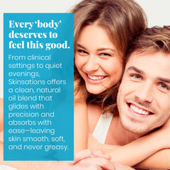 Skinsations Vanilla non-greasy formula suited for sensitive skin.