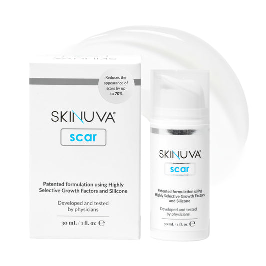 Skinuva frente del empaque mostrando presentación 1 oz y confianza