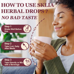 SKLIA producto en cocina listando uso cotidiano y mezcla con jugo