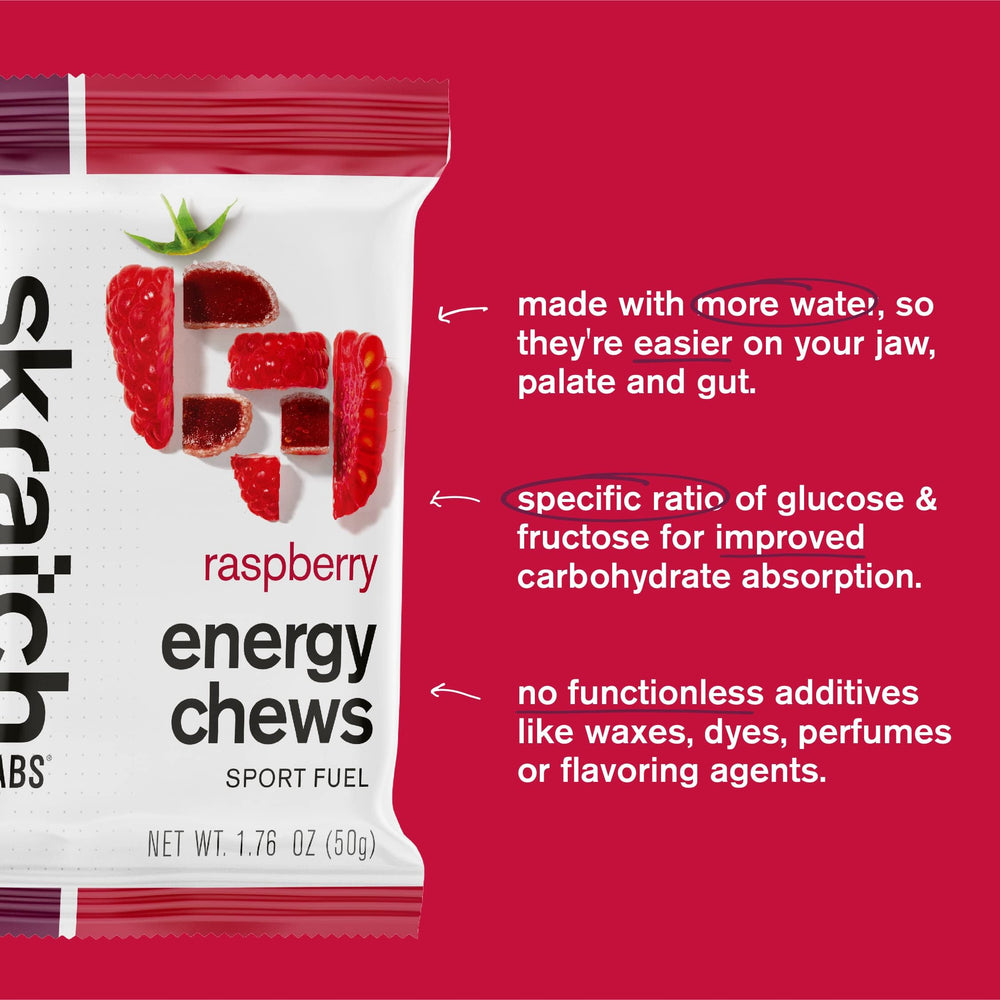 Skratch Labs masticables en entorno ciclista para reponer energía