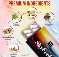SkyFeel etiqueta con información nutricional clara y beneficios