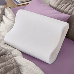 Sleep Innovations vista frontal de la almohada con contorno para soporte cervical