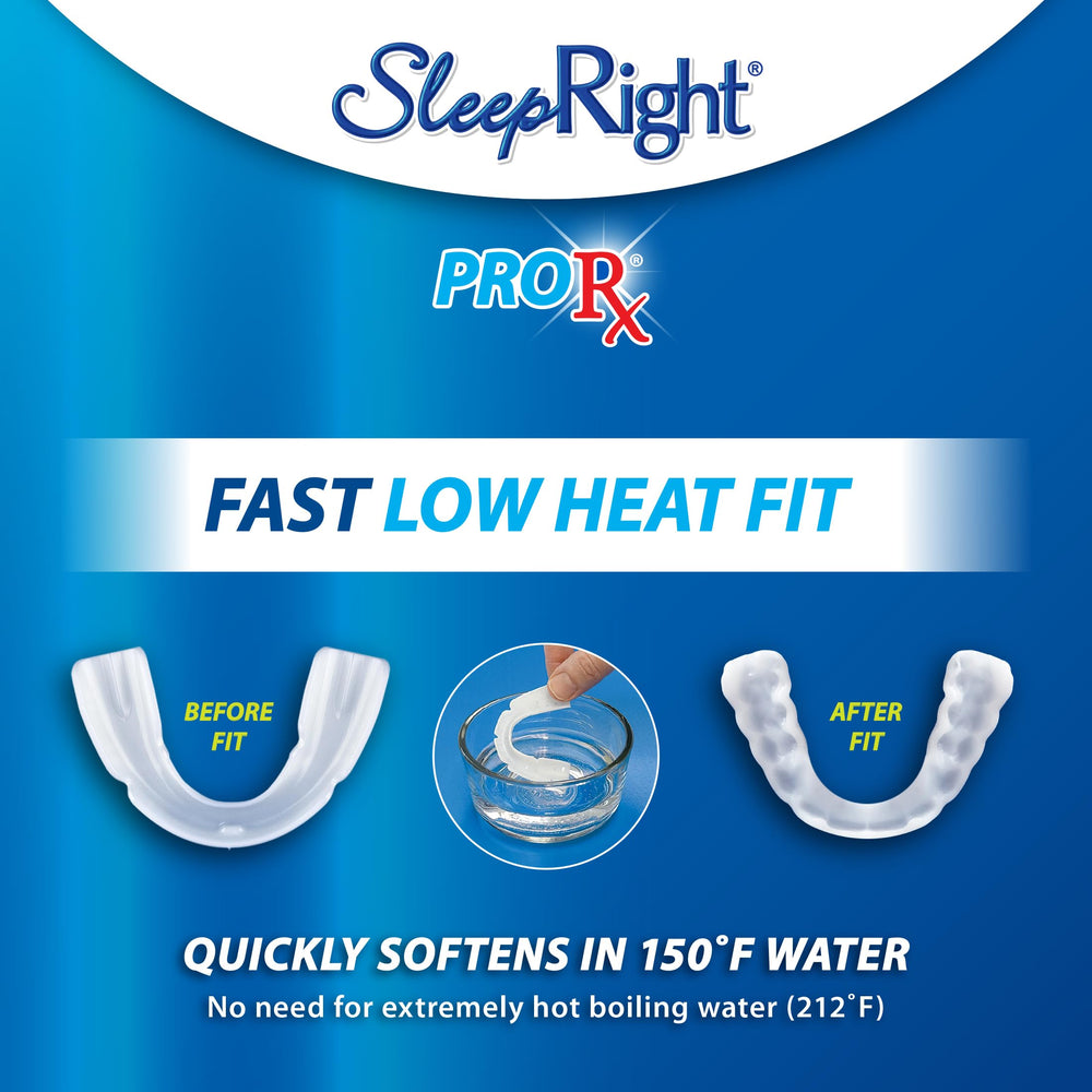 SleepRight ProRx férula en boquilla mostrando perfil delgado y discreto