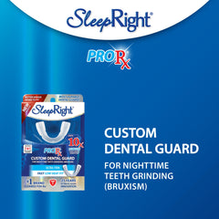 SleepRight ProRx colocada en boca en dormitorio mostrando uso nocturno cómodo
