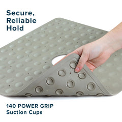 SlipX Solutions comparación de tamaño 21x21 pulgadas para ajuste en regaderas