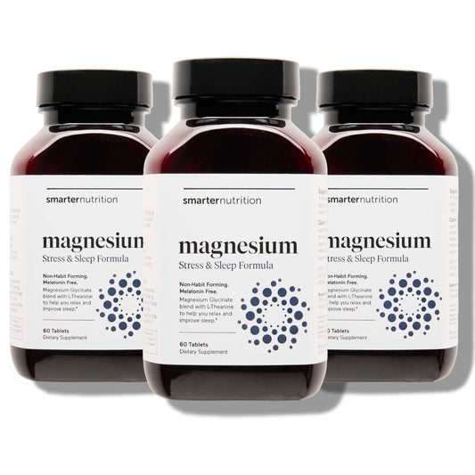 SmarterNutrition frasco frontal mostrando etiqueta y beneficio de absorción