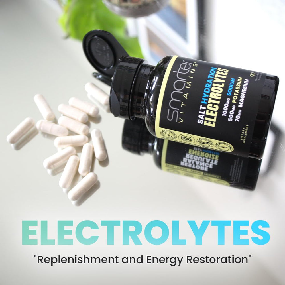 SmarterVitamins atleta tomando cápsulas para mejor hidratación