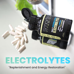 SmarterVitamins atleta tomando cápsulas para mejor hidratación