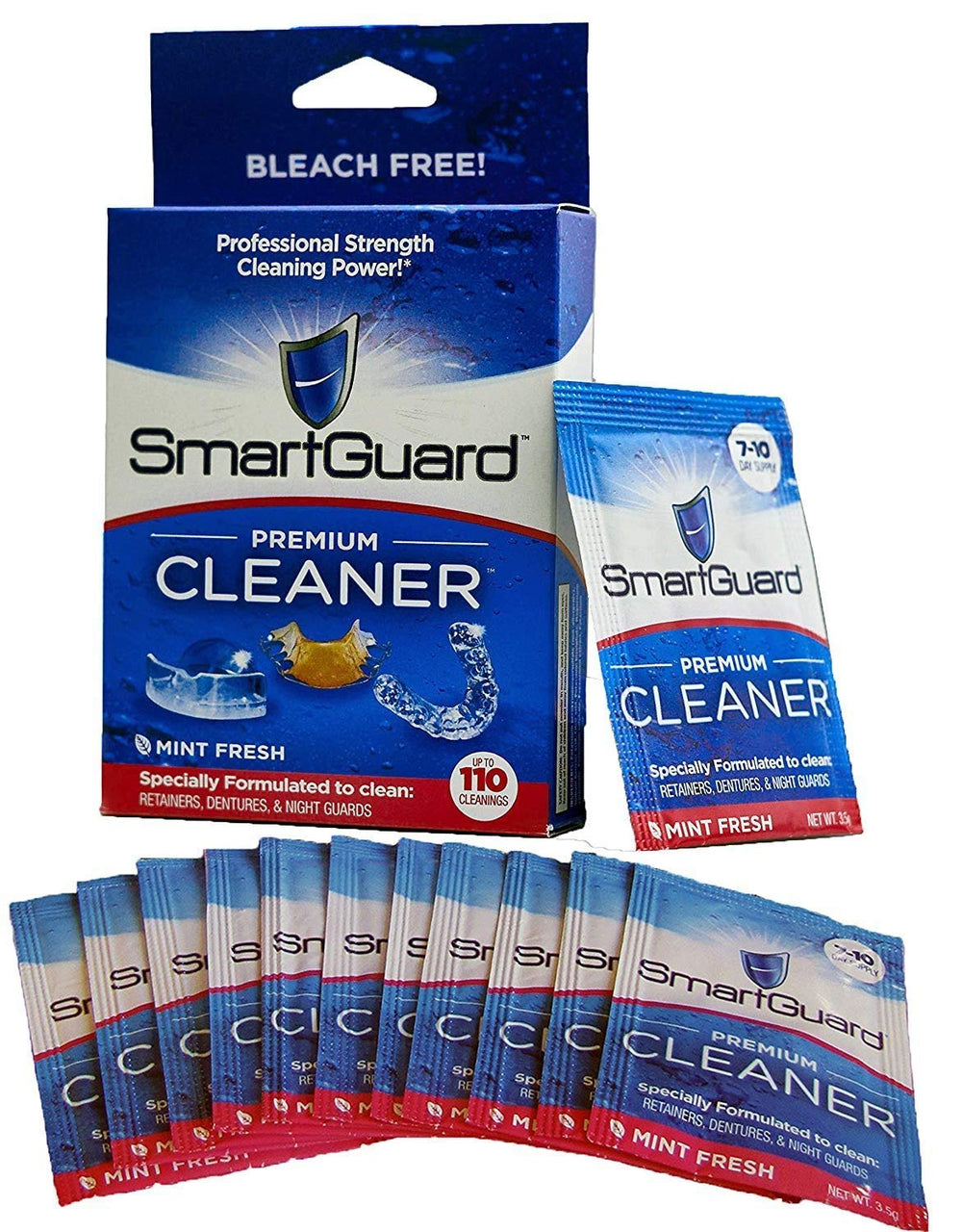 SmartGuard paquete frontal mostrando cantidad y uso práctico