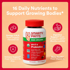 SmartyPants cierre y etiqueta legible para identificar nutrientes y dosis
