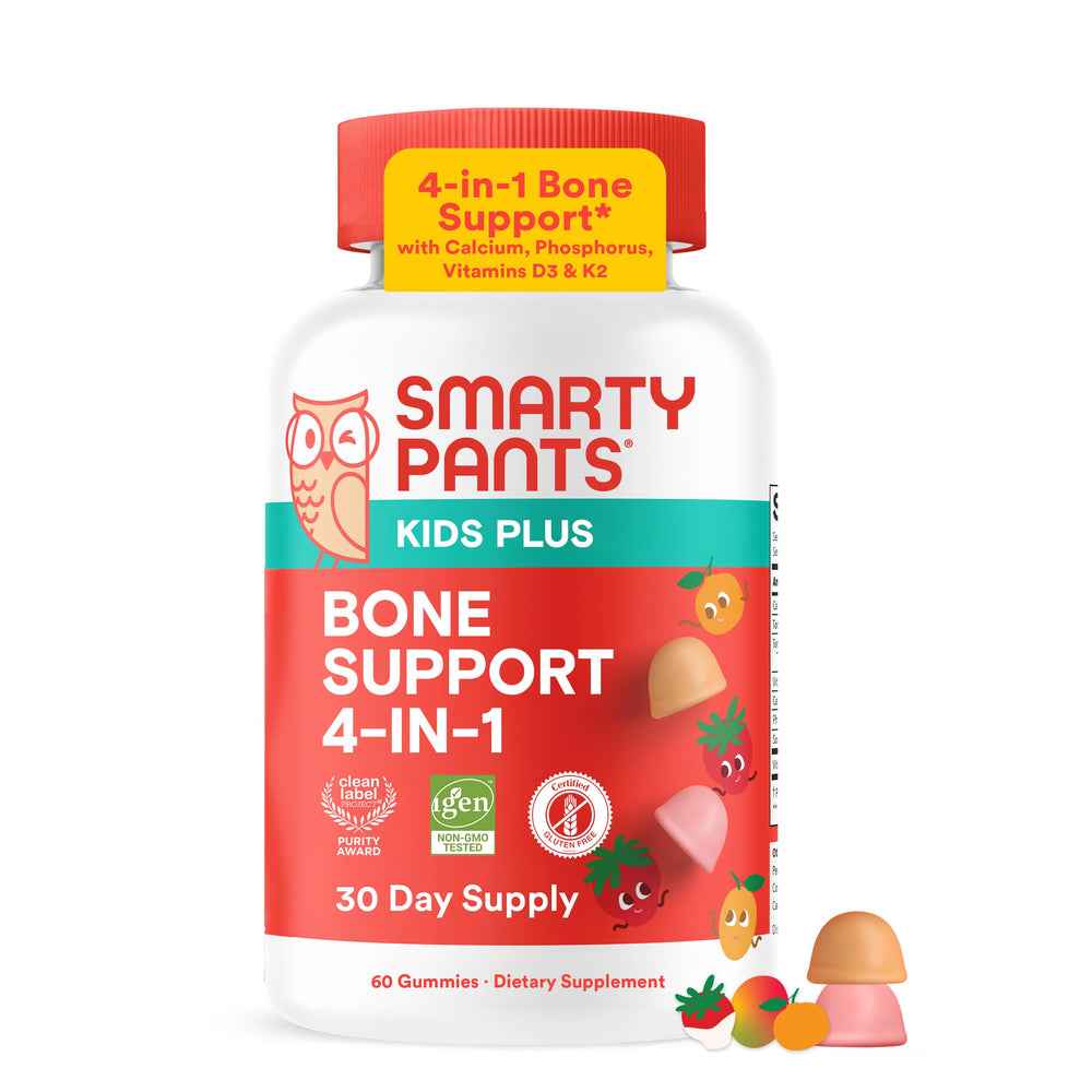 Envase SmartyPants frente mostrando etiqueta y beneficio para crecimiento