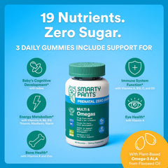 SmartyPants etiqueta de ingredientes resaltando metilfolato y vitaminas