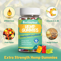 SmildeHeal pack doble de gomitas de cáñamo para apoyo nutritivo diario.