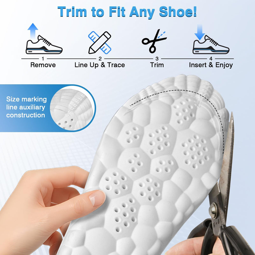 Smilesky plantillas colocadas en zapatillas deportivas para uso diario cómodo