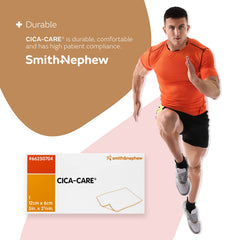 Smith & Nephew lámina junto a regla para comparar tamaño y planificar corte
