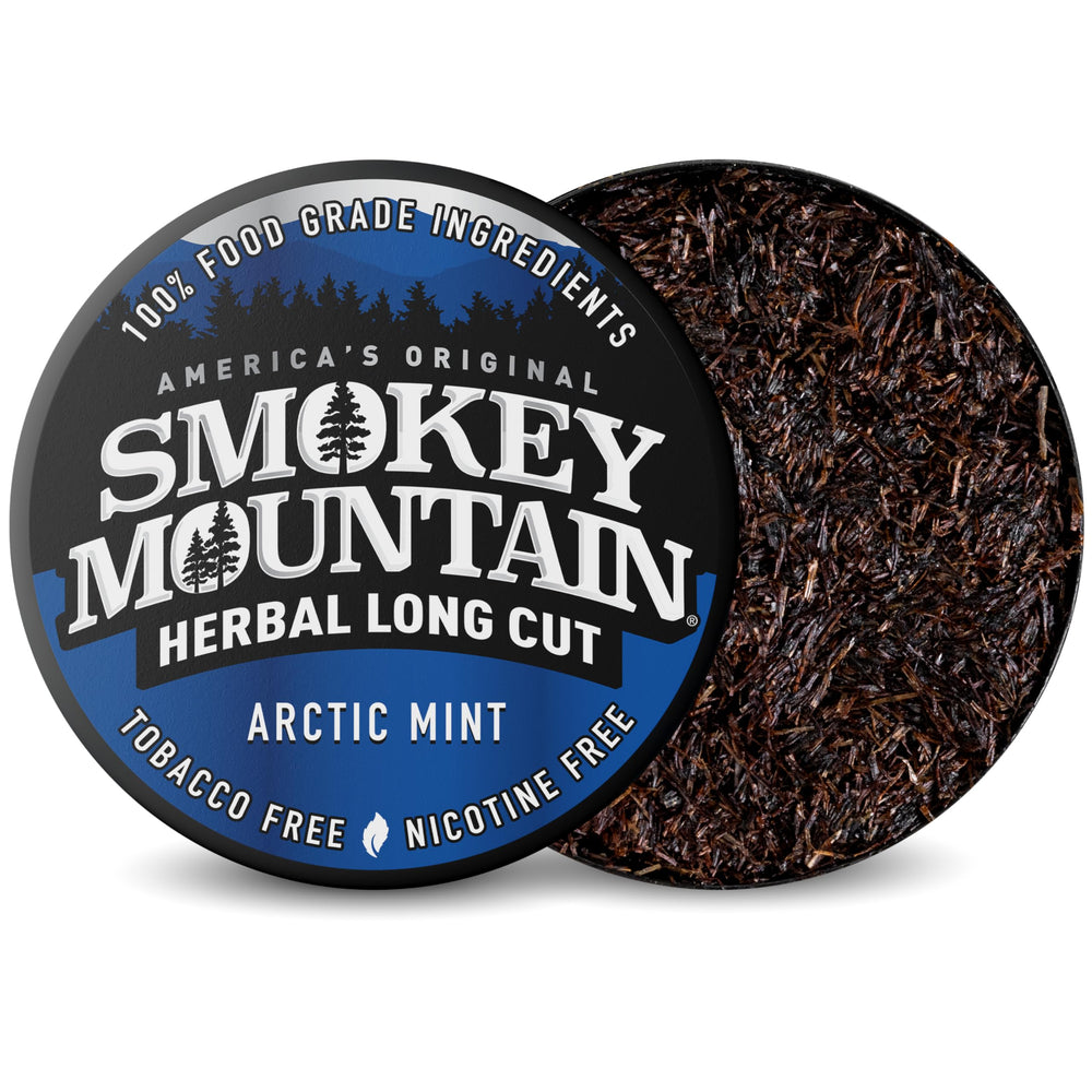 Smokey Mountain lata abierta con contenido visible y aroma mentolado