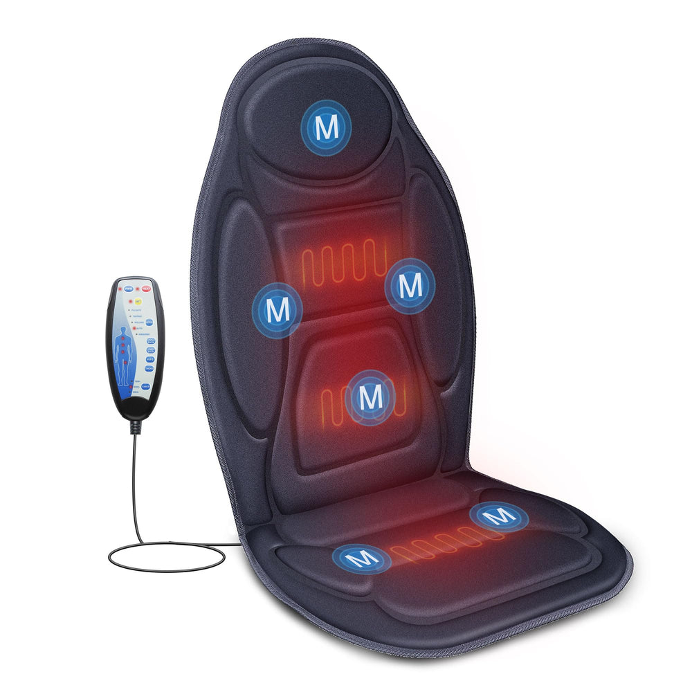 Snailax cojín masajeador frontal mostrando diseño y sujeción, mejora comodidad